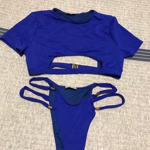 ICON swim- royal blue cut out bikini